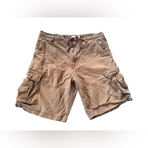 Steve & Barrys Heavy Cargo Shorts Mens Size 36 Khaki Color 10"Inseam - Picture 1 of 7